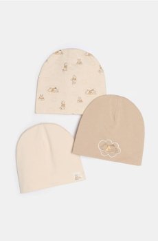 Шапки-біні, 3 шт. Winnie the Pooh - кремовий