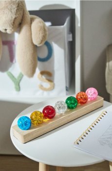 Настільна LED-лампа з кольоровими кульками - золотий