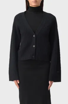 Женский черный шерстяной кардиган Черный S Calvin Klein K20K206275