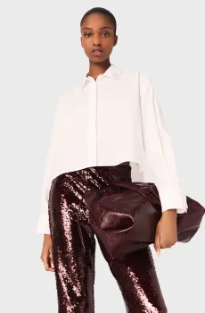 Женская белая рубашка Белый 38 MAJE MFPCM00702_White