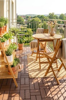 Набір садових плиток, 4 шт. - коричневий