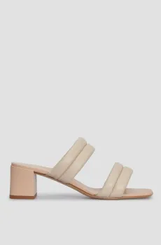 Женские бежевые кожаные мюли Бежевый 37 Baldinini D4E520P5NAPS;7890