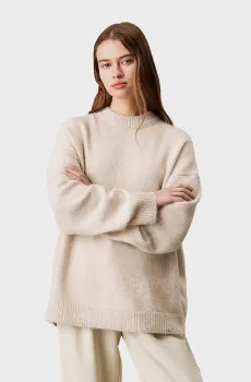 Женский бежевый свитер TEXTURED LOOSE Бежевый L Calvin Klein Jeans J20J224636
