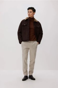 Reserved - Картаті штани-чиноси - бежевий - 263BK-80P