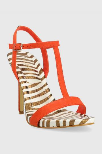 Замшевые сандалии Guess FACY цвет оранжевый FL6FAC SUE03 Замшевые сандалии Guess FACY цвет оранжевый FL6FAC SUE03