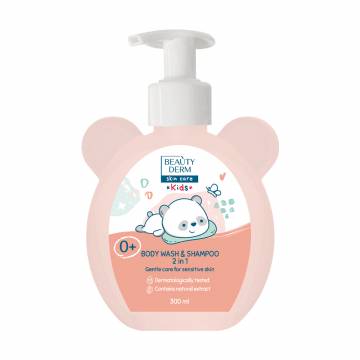 Гель-шампунь 2 в 1 для новорожденных BEAUTYDERM Kids Body Wash & Shampoo 2 In 1 c рождения, 300 мл Гель-шампунь 2 в 1 для новорожденных BEAUTYDERM Kids Body Wash & Shampoo 2 In 1 c рождения, 300 мл