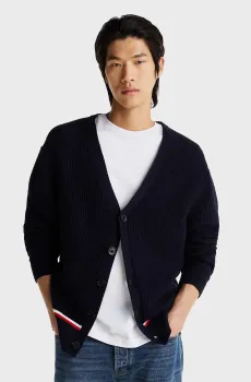 Мужской темно-синий кардиган STRUCTURE GLOBAL STRIPE Синий M Tommy Hilfiger MW0MW38087
