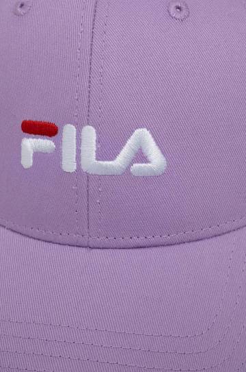 Шапка Fila цвет фиолетовый с аппликацией Шапка Fila цвет фиолетовый с аппликацией