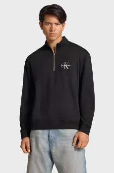 Мужская черная спортивная кофта MICRO MONOLOGO Черный L Calvin Klein Jeans LV04RD244G