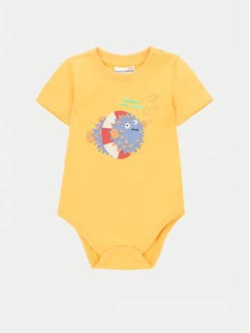 Coccodrillo Дитяче боді WC4112202UWN Жовтий Coccodrillo Дитяче боді WC4112202UWN Жовтий