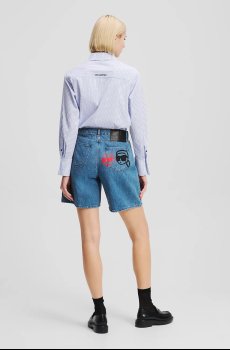 Хлопковые джинсовые шорты Karl Lagerfeld IKON
