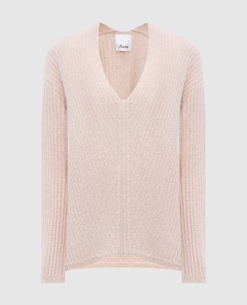 Бежевый пуловер из кашемира