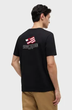 Мужская черная футболка AMERICANA Черный XL Tommy Hilfiger MW0MW44360