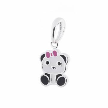 Серебряная подвеска "Hello Kitty" (эмаль) 132540 Серебряная подвеска "Hello Kitty" (эмаль) 132540