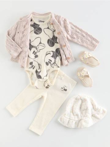 Reserved - Ребристе боді Minnie Mouse - кремовий - 885CY-01X Reserved - Ребристе боді Minnie Mouse - кремовий - 885CY-01X