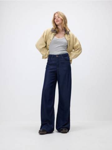 Reserved - Джинси wide leg з ліоцелі - темно-синій - YS054-59J Reserved - Джинси wide leg з ліоцелі - темно-синій - YS054-59J