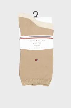 Женские бежевые носки (2 пары) CASUAL Бежевый 35-38 Tommy Hilfiger 371221