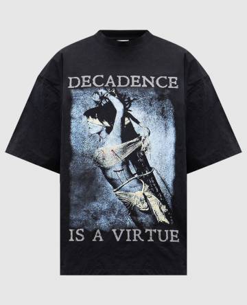 Черная металлизированная футболка Decadence Is A Virtue Tee Черная металлизированная футболка Decadence Is A Virtue Tee