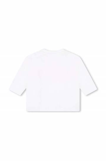 Хлопковый детский лонгслив Kenzo Kids цвет бежевый K60489 Хлопковый детский лонгслив Kenzo Kids цвет бежевый K60489