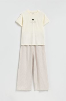 Reserved - Піжамний комплект із двох предметів Mickey Mouse - бежевий - 996HD-08X
