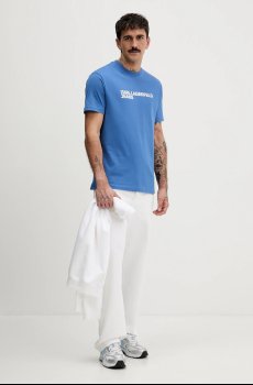Хлопковая футболка Karl Lagerfeld Jeans