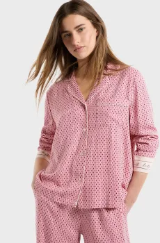 Женская розовая рубашка с узором MONARQUE Розовый S Etam 6556933
