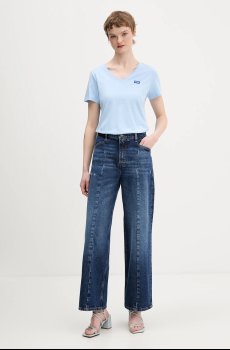 Хлопковая футболка Hugo Blue Classic V_B