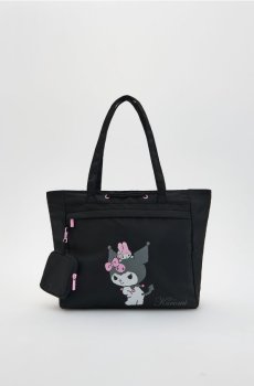 Reserved - Тканинна сумка Kuromi - чорний - 666IG-99X