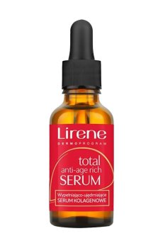 Коллагеновая сыворотка для лица Lirene Dermo Program Total Anti-Age Rich Serum 60-70+ с биомиметическими пептидами, 30 мл