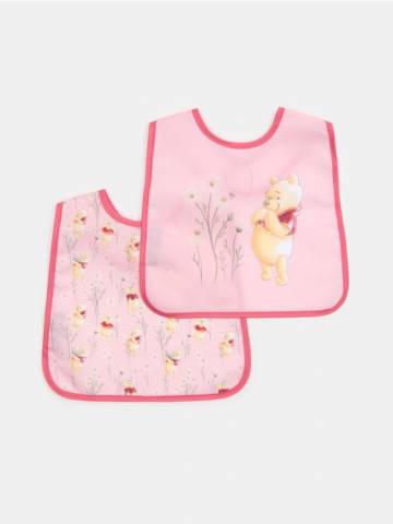 Дитячі нагрудники, 2 шт. Winnie the Pooh - пастельний рожевий Дитячі нагрудники, 2 шт. Winnie the Pooh - пастельний рожевий