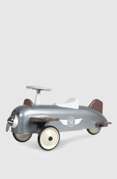 Сувенир серая машинка-каталка самолет