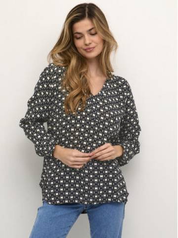 Kaffe Блузка Nilia 10507377 Чорний Regular Fit Kaffe Блузка Nilia 10507377 Чорний Regular Fit
