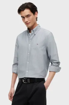 Мужская голубая рубашка OXFORD Голубой S Tommy Jeans DM0DM21298