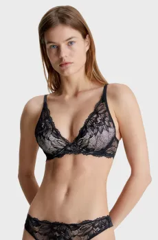 Женский черный бюстгальтер Черный 32B Calvin Klein 000QF6396E