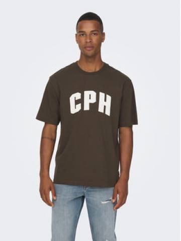 Only & Sons Футболка 22026375 Коричневий Relaxed Fit Only & Sons Футболка 22026375 Коричневий Relaxed Fit