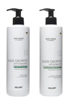 Набор Hillary Hop Cones & B5 Hair Growth Invigorating для роста волос (шампунь, 500 мл + кондиционер, 500 мл)