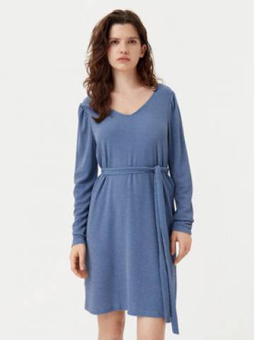 Vila Трикотажна сукня Eleina 14100741 Блакитний Regular Fit Vila Трикотажна сукня Eleina 14100741 Блакитний Regular Fit