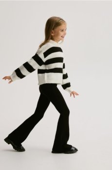 Reserved - Легінси-кльош - чорний - 795FH-99X