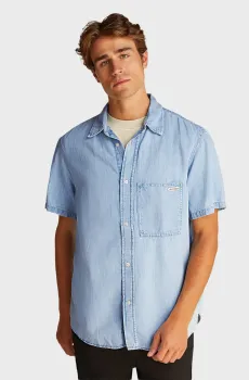 Мужская голубая джинсовая рубашка REGULAR Голубой L Calvin Klein Jeans J30J327180