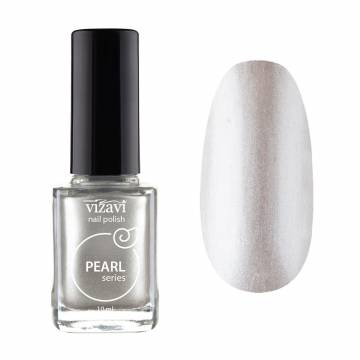 Лак для ногтей Vizavi Professional Pearl Series Nail Polish 02 Серебро, 10 мл