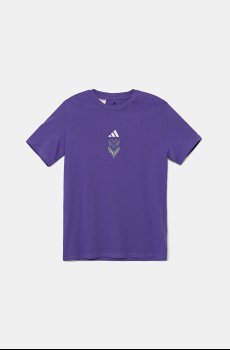 Детская хлопковая футболка adidas Performance