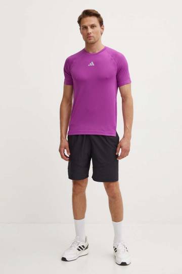 Футболка для тренинга adidas Performance Gym+ цвет фиолетовый однотонная IW8372 Футболка для тренинга adidas Performance Gym+ цвет фиолетовый однотонная IW8372
