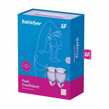 Набор менструальных чаш Satisfyer Feel Confident Menstrual Cups сиреневый, 2 шт Набор менструальных чаш Satisfyer Feel Confident Menstrual Cups сиреневый, 2 шт
