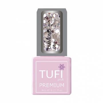 Уценка! Гель-лак для ногтей Tufi Profi Premium Diamond 01 Неоновые крупные блестки, 8 мл Уценка! Гель-лак для ногтей Tufi Profi Premium Diamond 01 Неоновые крупные блестки, 8 мл