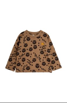 Хлопковый детский лонгслив Mini Rodini Squiggly cats