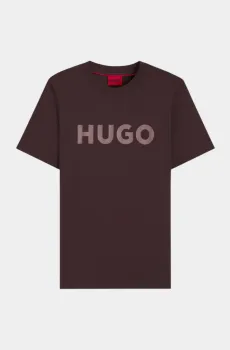 Мужская коричневая футболка Коричневый XL HUGO 12213