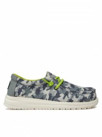 Hey Dude Мокасини Wally Youth Camodino 40043-425 Сірий Hey Dude Мокасини Wally Youth Camodino 40043-425 Сірий