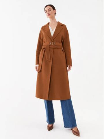 TWINSET Вовняне пальто 232TP2013 Коричневий Regular Fit TWINSET Вовняне пальто 232TP2013 Коричневий Regular Fit