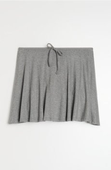 Міні спідниця з віскози з декоративним бантом - сірий