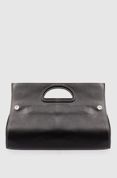 Черная кожаная сумка Bookbag